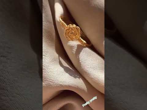 Wire Rose ring Easy tutorial🌹✨